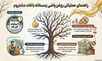 اینفوگرافی راهنمای عملیاتی روغن پاشی زمستانه باغات دشتروم شهرستان بویراحمد