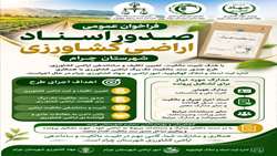 فراخوان عمومی صدور اسناد اراضی کشاورزی شهرستان چرام